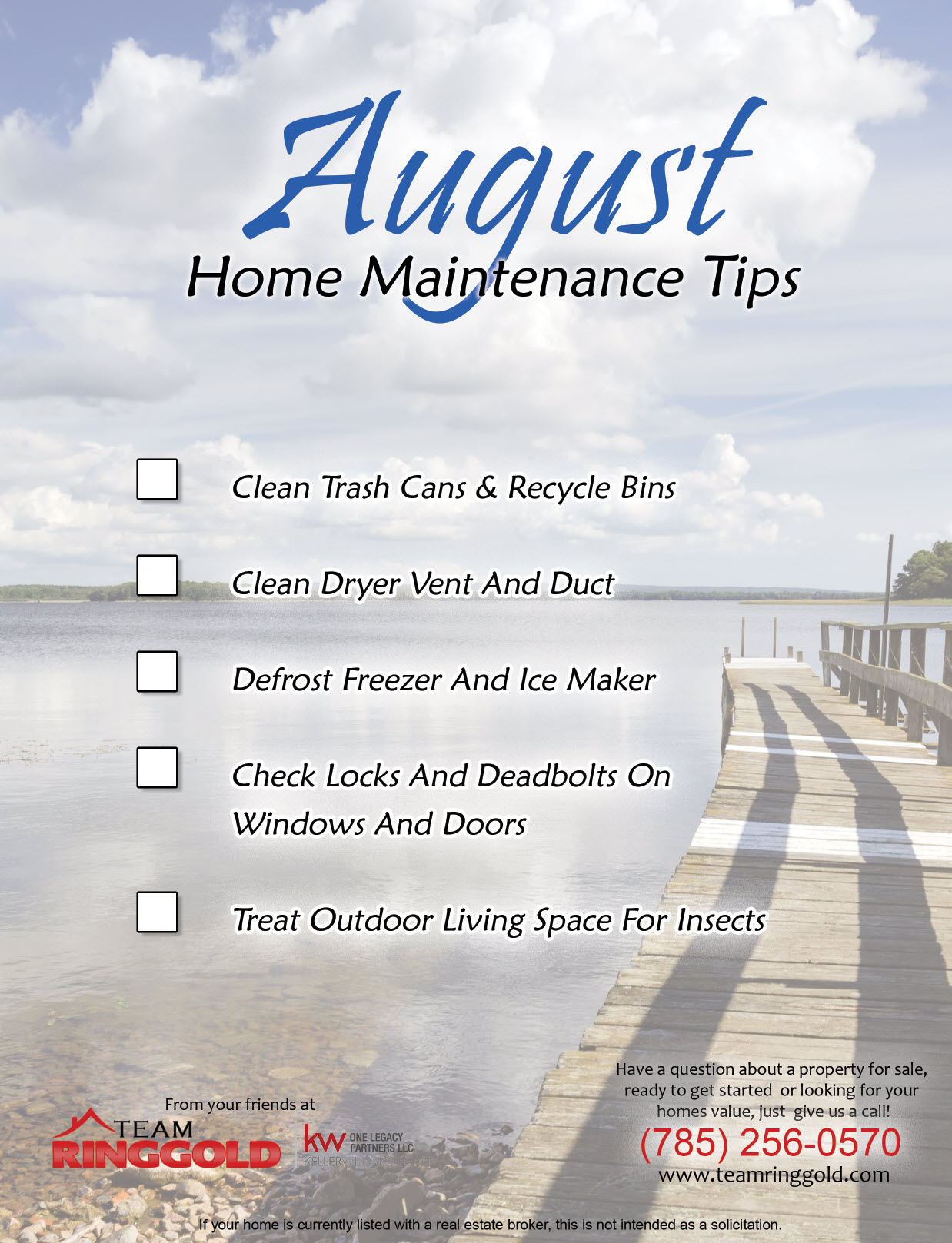 Home Maintenance Tips | August